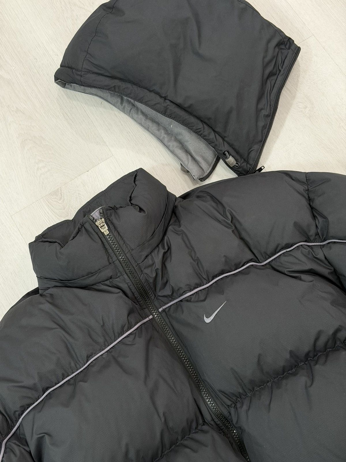Nike Vintage 90s Y2K Nike Down Fill Puffer Jacket Detachable Hood Size US L / EU 52-54 / 3 - 8 Thumbnail