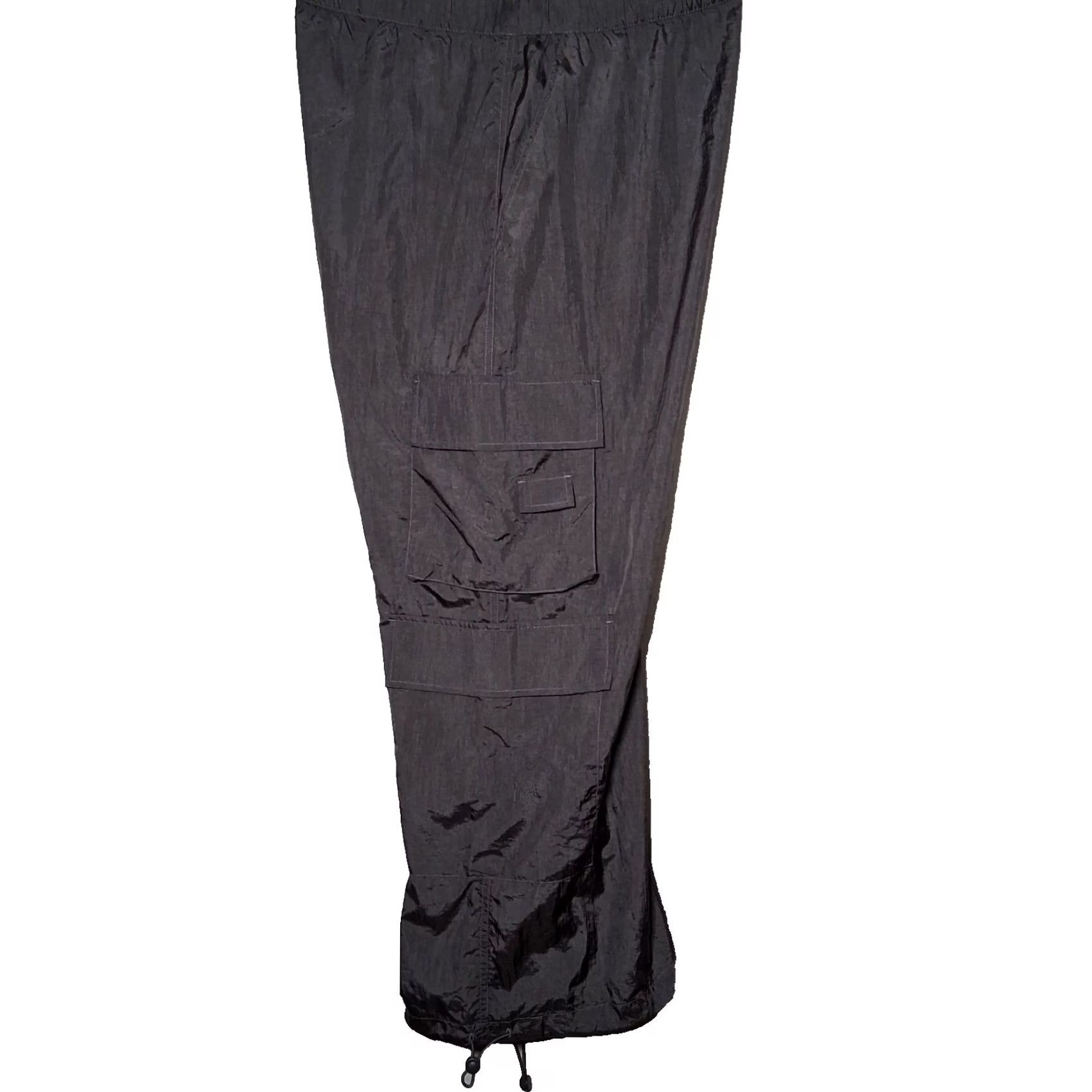 Vintage VINTAGE Arizona Jeans Parachute Pants Women XL Dark Gray Nylon Baggy Wide Leg NEW Size 40" / US 18 - 5 Thumbnail