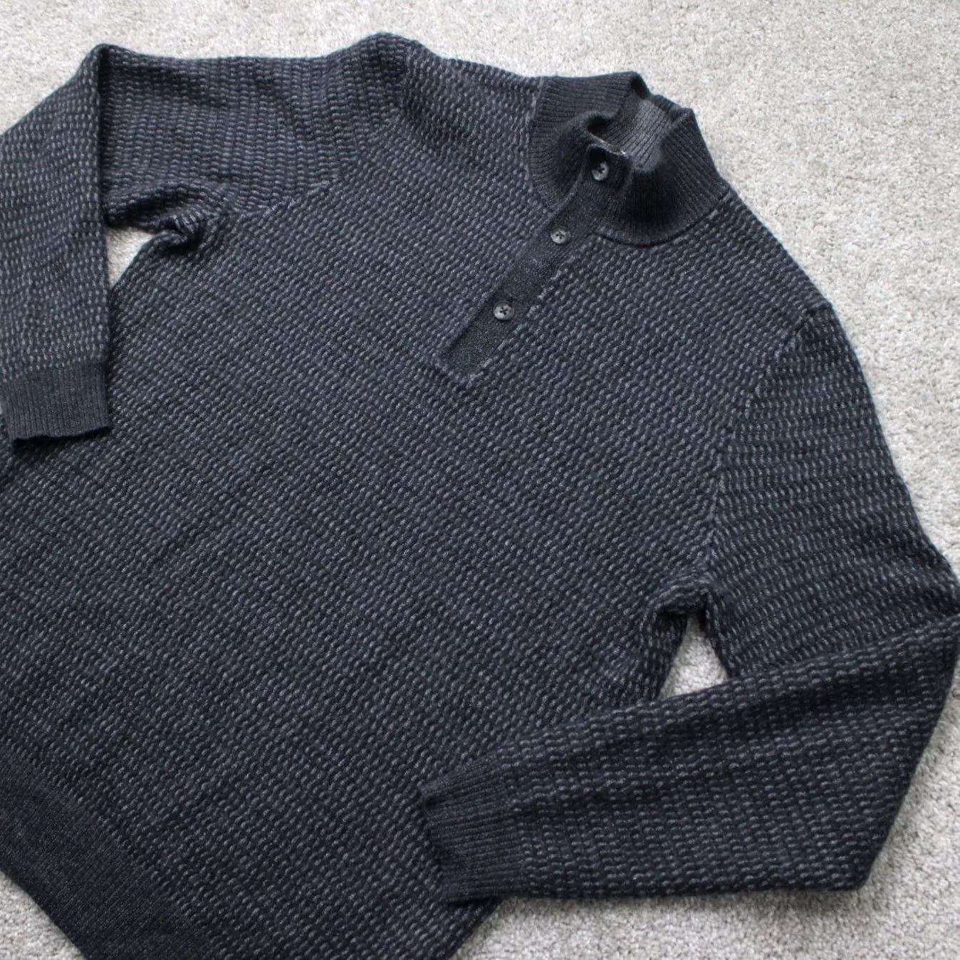Joseph Abboud Joseph Abboud Sweater Mens Large Gray Merino Wool/Acrylic 1/4 Zip L/S Pullover Size US L / EU 52-54 / 3 - 3 Thumbnail