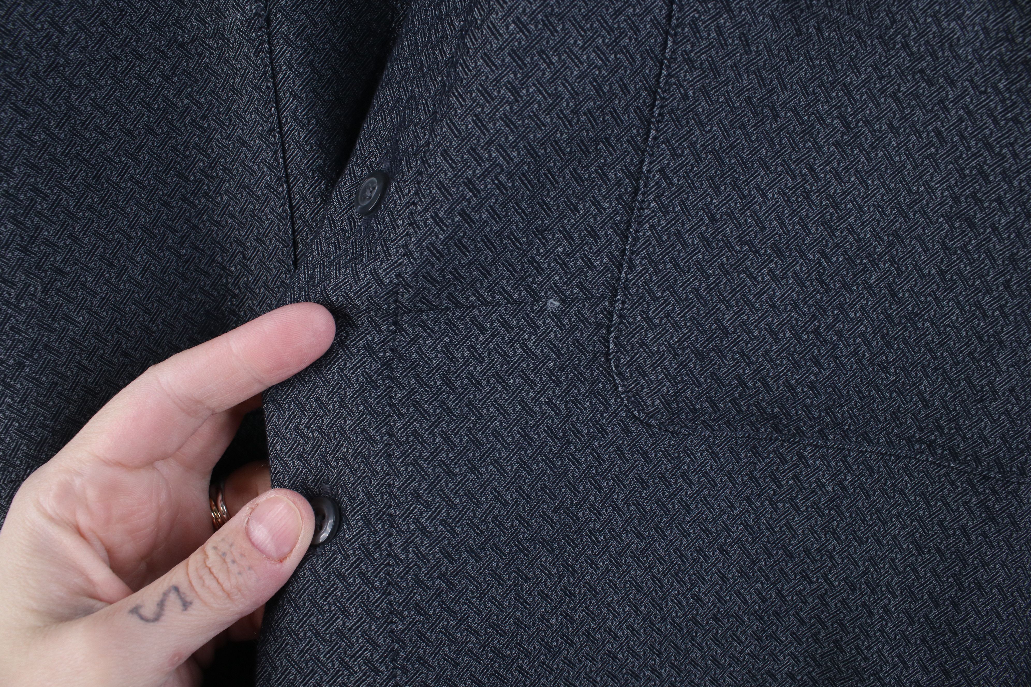 Vintage Vintage 90s Streetwear Geometric Band Collar Button Shirt Size US L / EU 52-54 / 3 - 4 Thumbnail