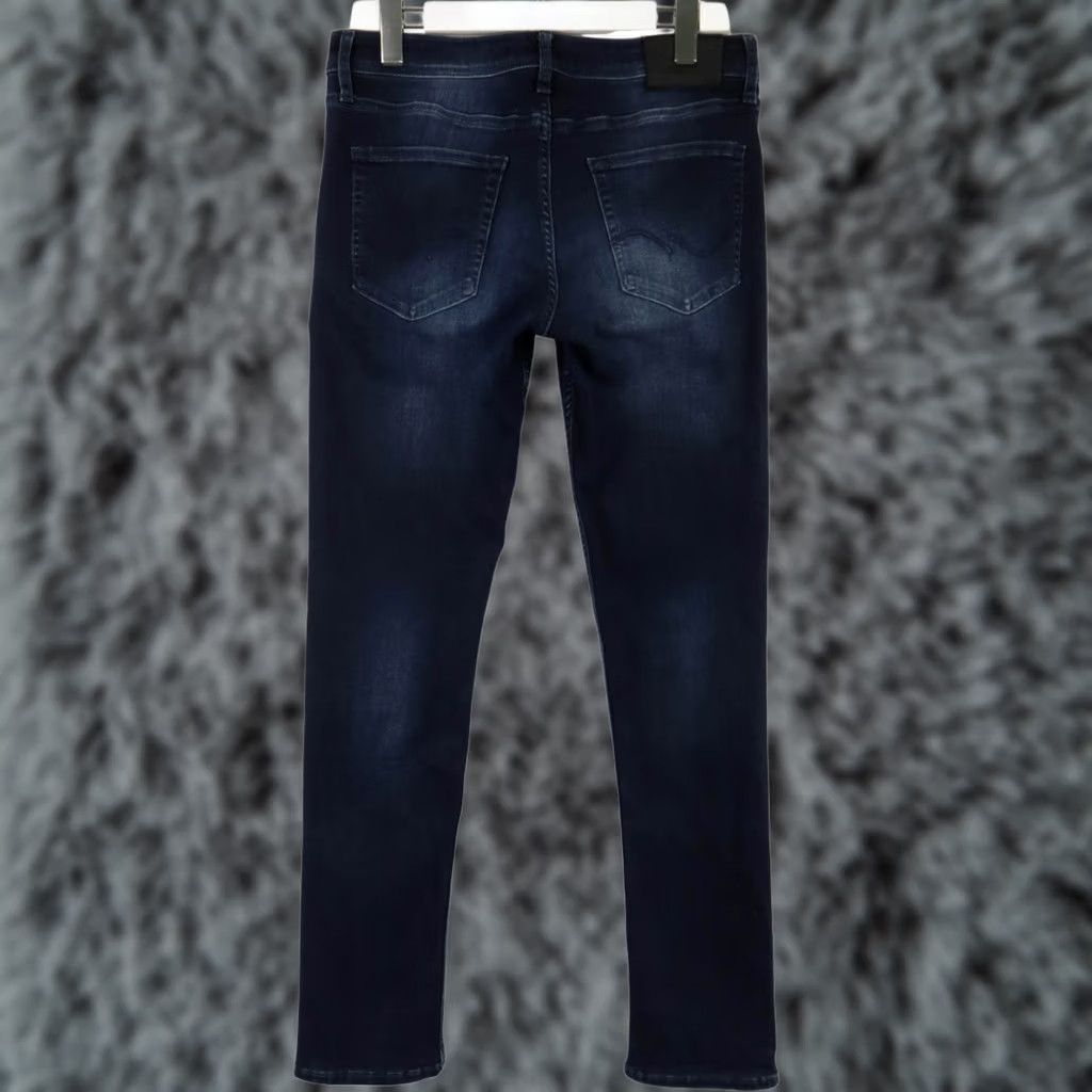 Jack & Jones JACK & JONES Slim/Glenn Jeans Men's W31/L34 Dark Blue Faded Whiskers Stretched Jeans Slim Mens W31/L34 Blue 90s-style? Size US 31 - 1 Thumbnail