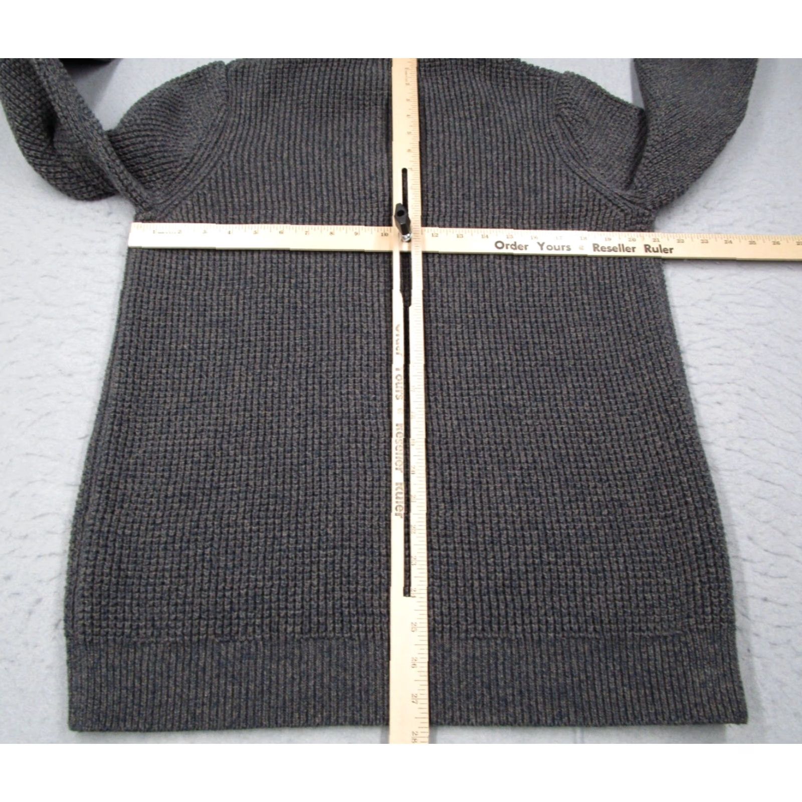 Vintage LL Bean Sweater Mens Large Tall Gray 1/4 Zip Knit Organic Pullover 90875 Size US L / EU 52-54 / 3 - 4 Thumbnail
