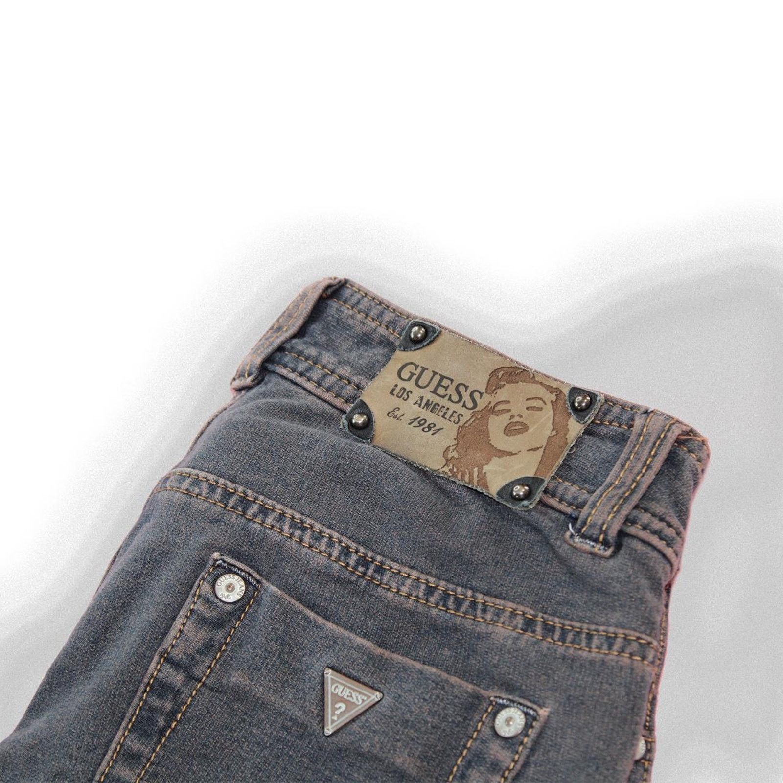 Guess Y2K 2000's Brown Guess Denim Skinny Jeans Size 23" - 5 Thumbnail