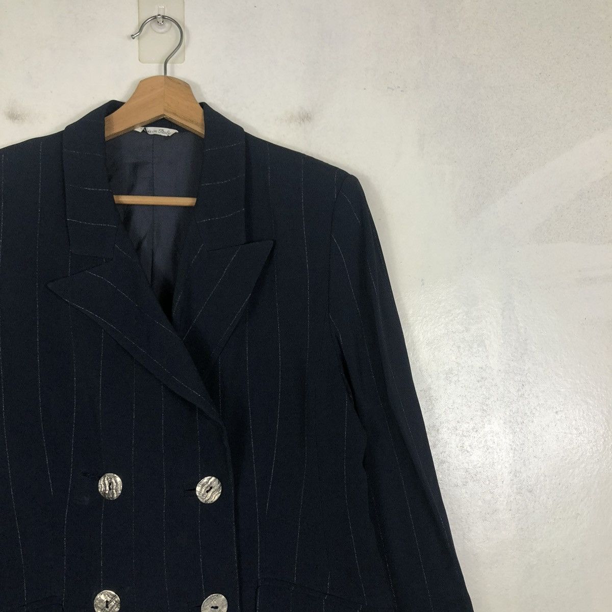 Vintage 📌VINTAGE CASUAL COATS JACKET STRIPED MARINA RINALDI ITALY Size US M / EU 48-50 / 2 - 8 Thumbnail
