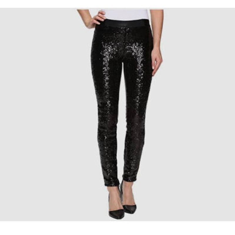 BLANKNYC Blank NYC Shape Shifter-001 Skinny Pants Black Sequin Size 24" / US 00 / IT 34 - 1 Thumbnail
