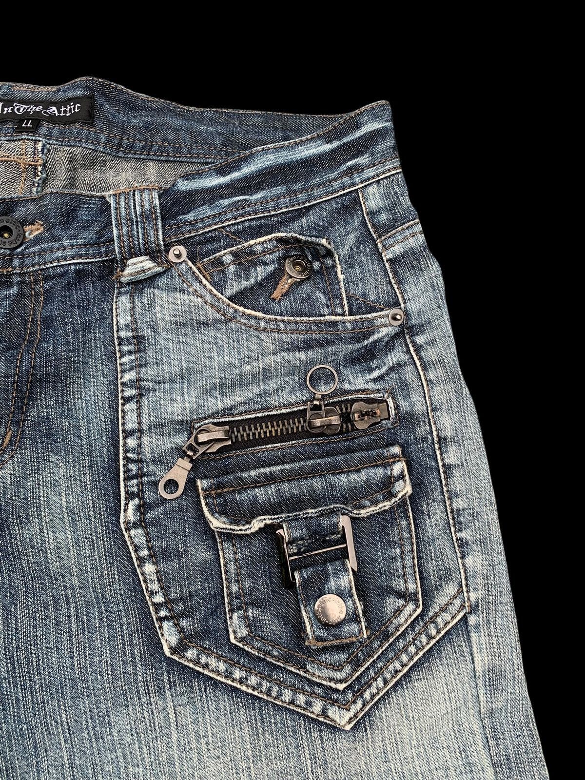 Kapital FLARE💥IN THE ATTIC RUSTY JAPANESE PUNK DISTRESSED DENIM Size US 32 / EU 48 - 10 Thumbnail