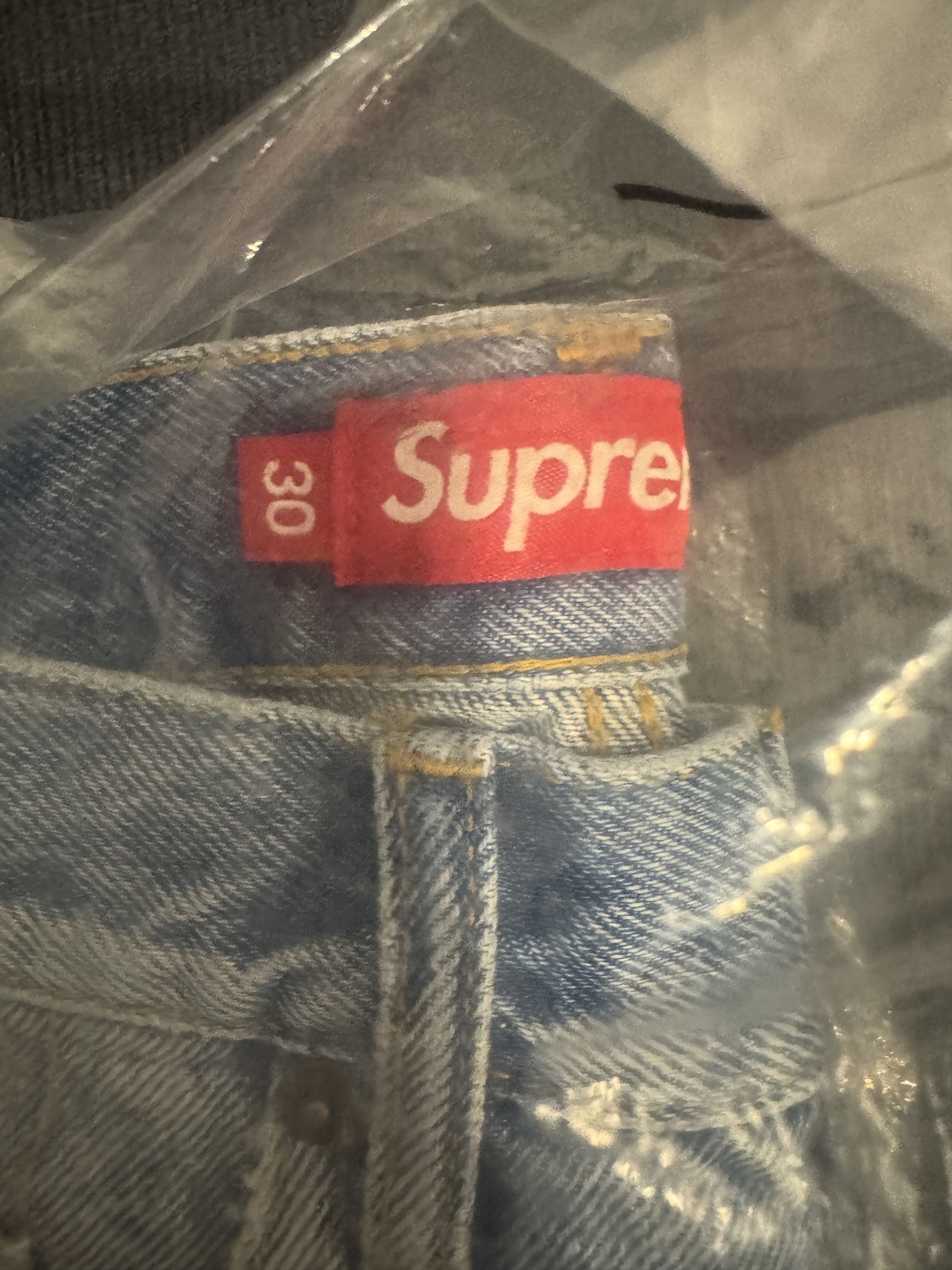 Supreme Baggy Medium Washed Indigo Size US 30 / EU 46 - 4 Thumbnail