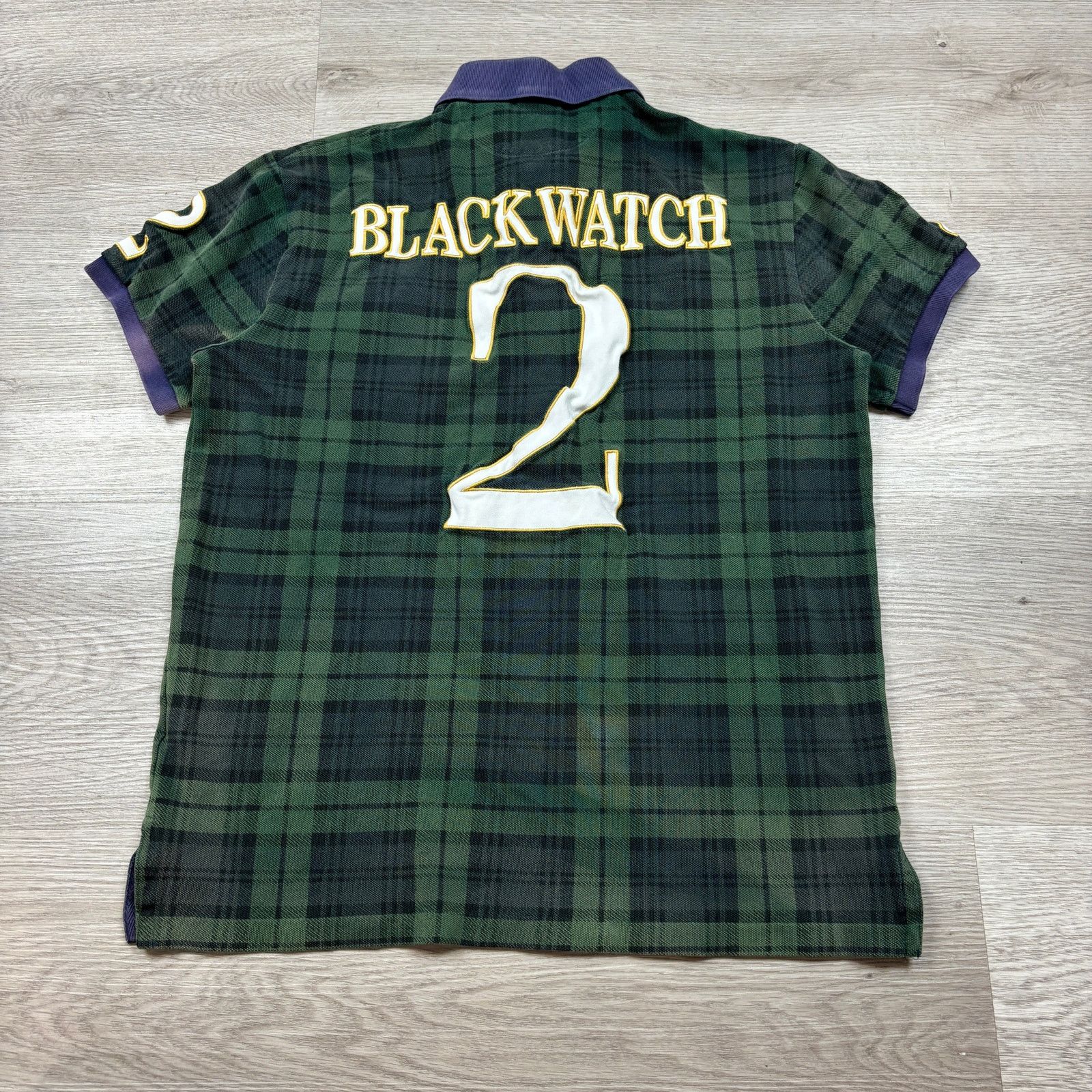 Polo Ralph Lauren VTG Polo Ralph Lauren Blackwatch Series Crest Tartan Polo M Size US M / EU 48-50 / 2 - 3 Thumbnail