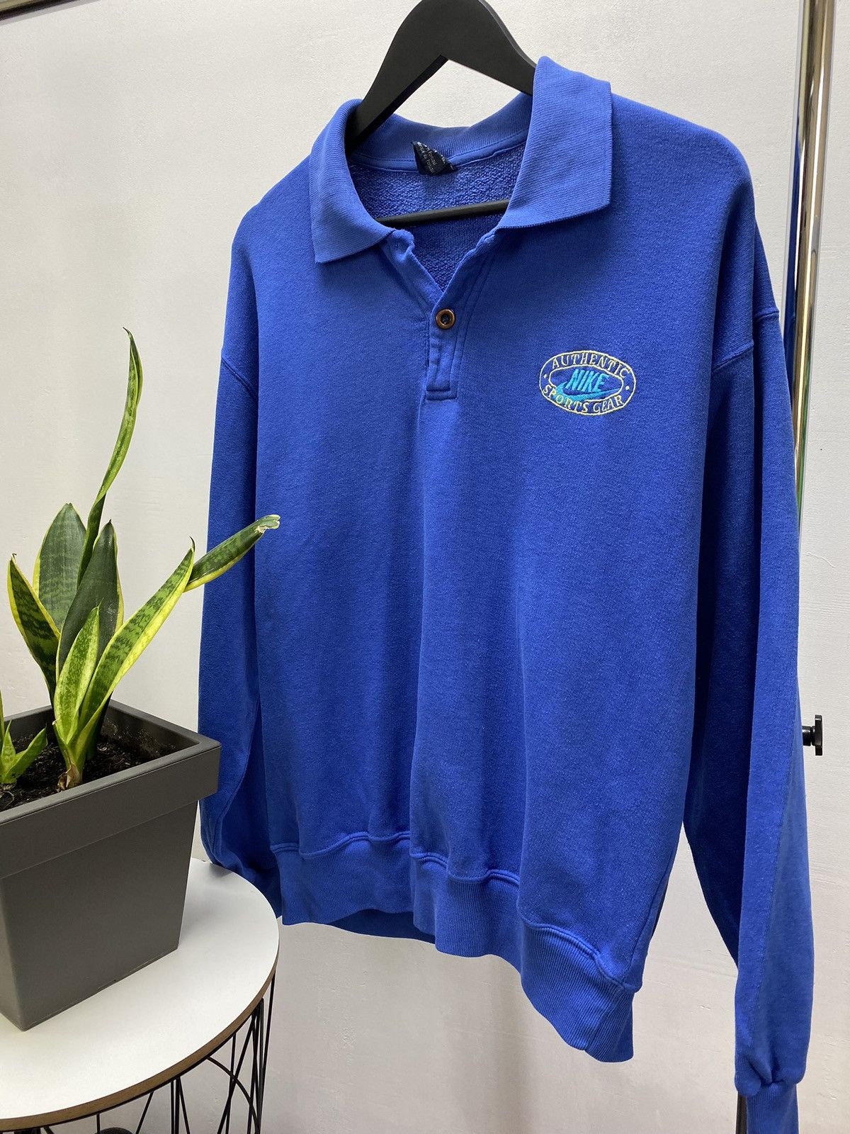 Nike × Vintage RARE Vintage 80s Nike Longsleeve Collared Polo T Shirt Size US M / EU 48-50 / 2 - 3 Thumbnail