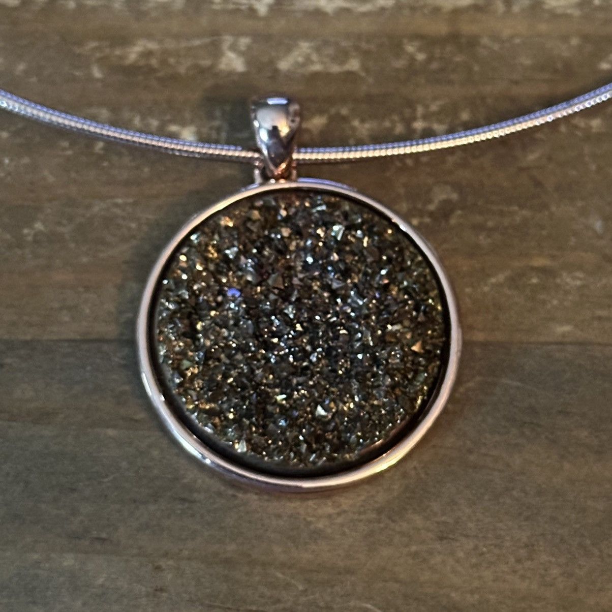 Joan Rivers Joan Rivers rose gold druzy quartz omega necklace Size ONE SIZE - 3 Thumbnail