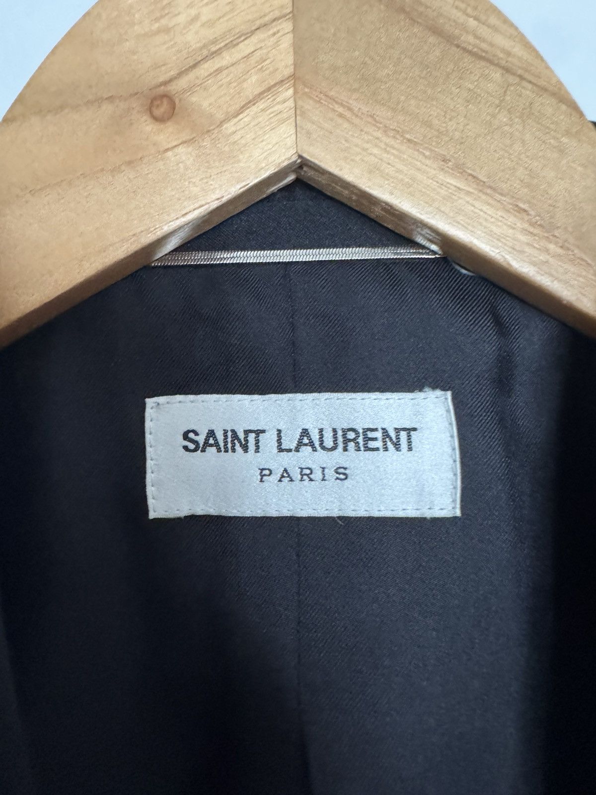 Saint Laurent Paris Iconic Shawl Le Smoking Jacket Size 50R - 2 Thumbnail