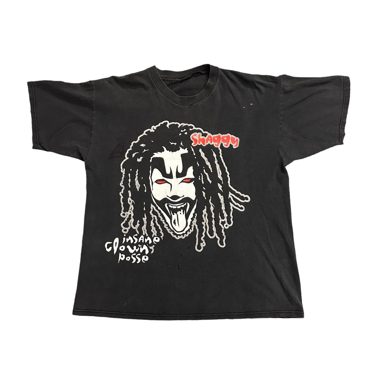 image of Band Tees x Made In USA Vintage 1998 Insane Clown Posse Shaggy 2 Dope Hoh Shirt in Faded Black (Siz