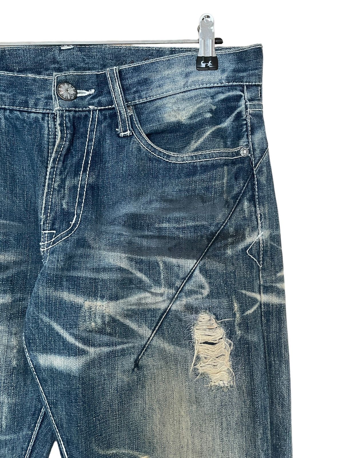 If Six Was Nine × Japanese Brand Vintage Japanese Brand Urban Craft Ripped Jeans 1990s Size US 32 / EU 48 - 4 Thumbnail