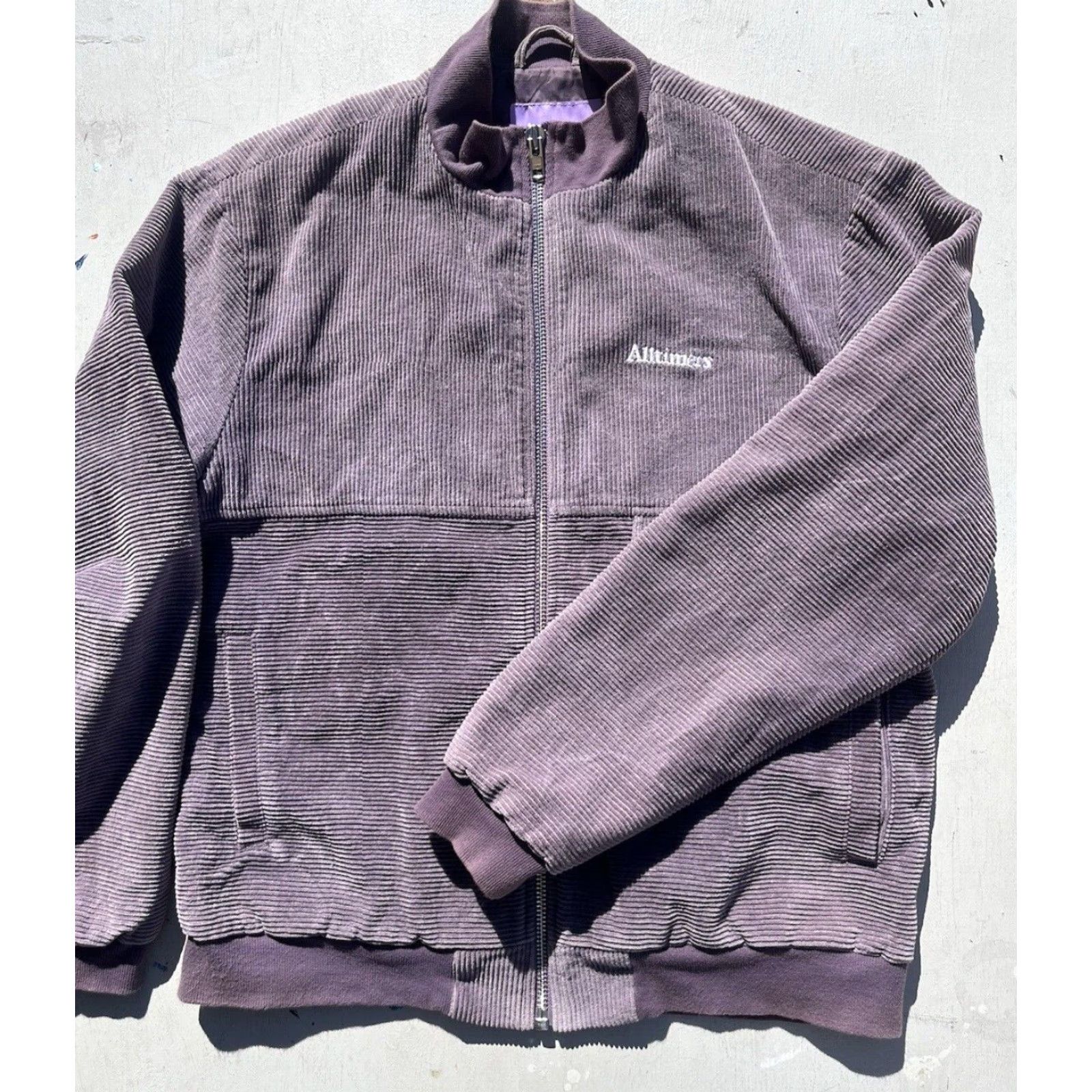 Alltimers Alltimers Jacket Purple Jeremih M Cord Retro Full Zip Bomber Street Logo Mens Size US M / EU 48-50 / 2 - 5 Thumbnail