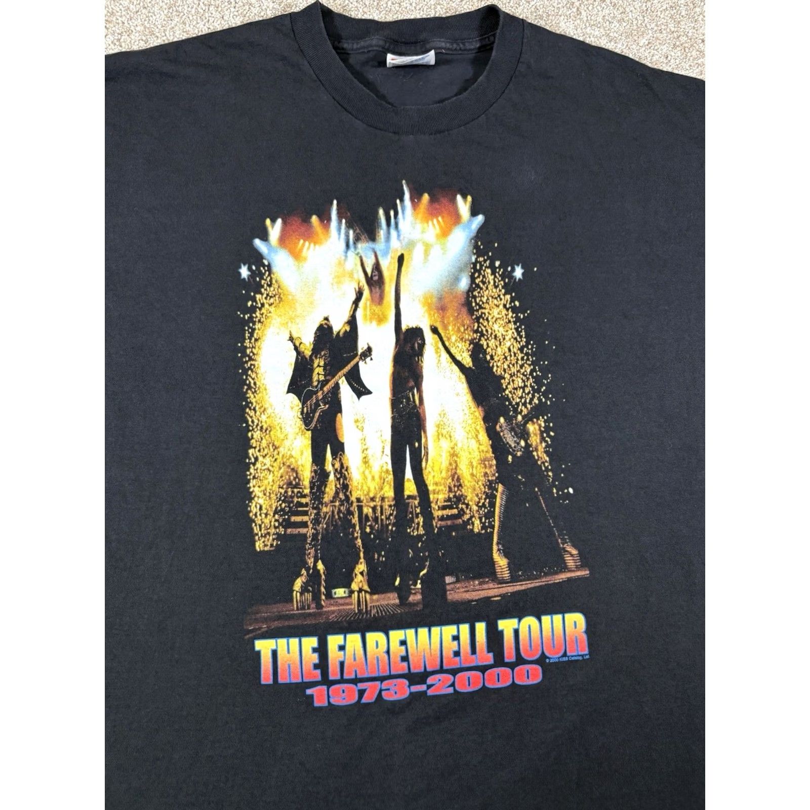 Hanes VINTAGE KISS Band T Shirt The Farewell Tour 2000 Y2K Black Men’s Size XL Graphic Print Crew Neck Short Sleeve Hanes XL Black 90s Rock Mens Band Merch Size US XL / EU 56 / 4 - 3 Thumbnail