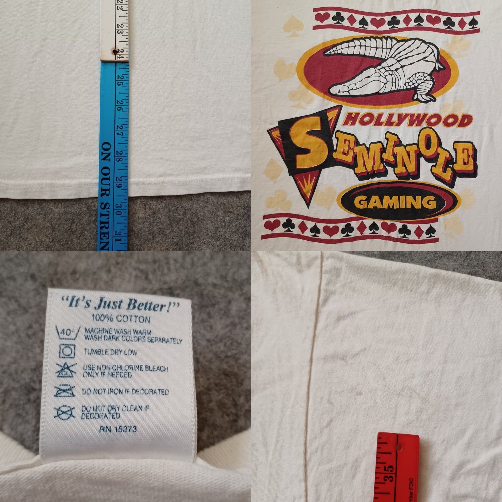 Delta VINTAGE Florida State Seminoles T Shirt Men XL Ivory Hollywood Gaming Graphic 1990s 90s Logo Braves? Size US XL / EU 56 / 4 - 8 Thumbnail