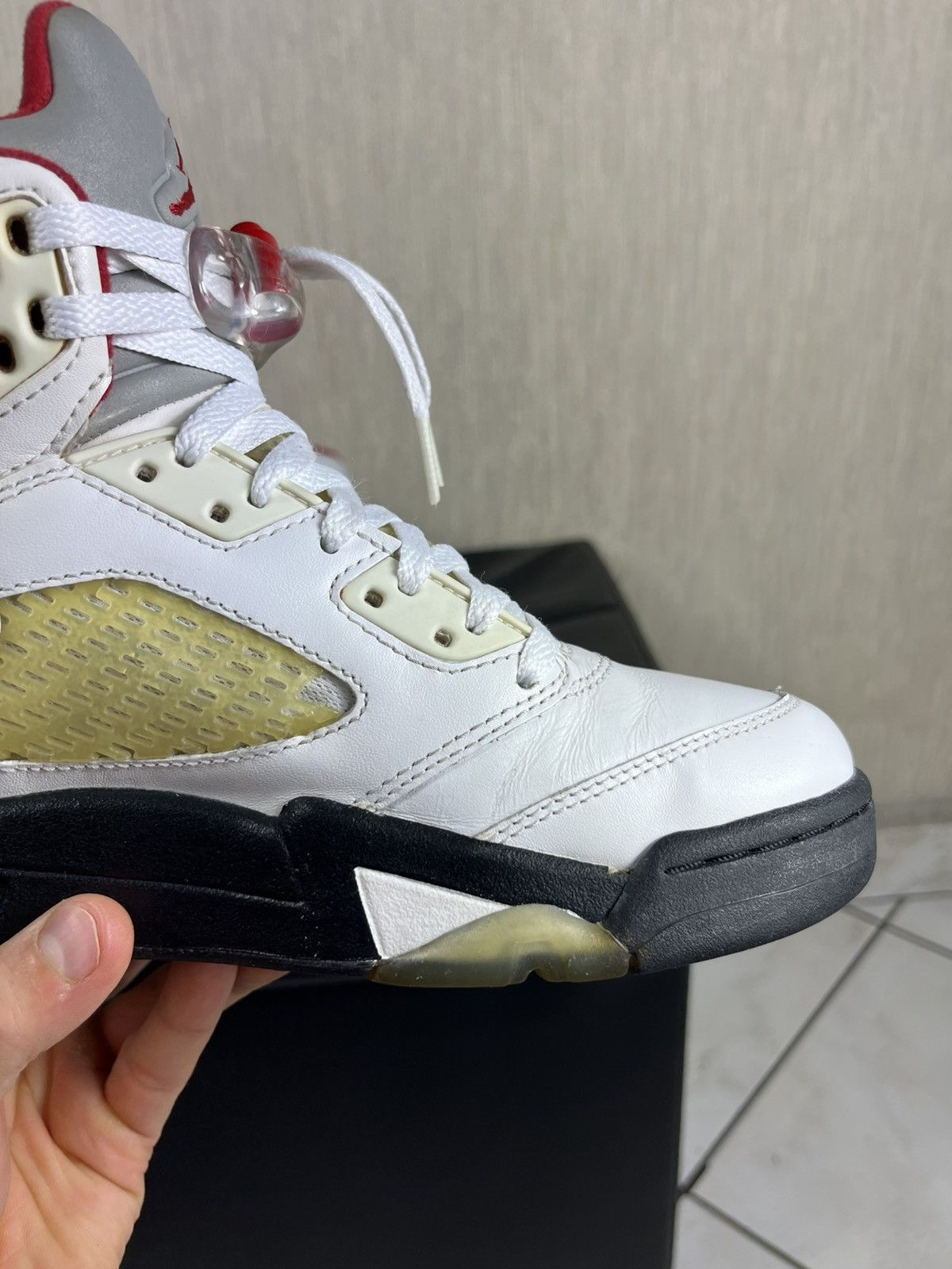 Jordan Brand × Nike × Vintage Vintage OG Nike air Jordan 5 V fire red sneakers 2012 retro Size US 7.5 / EU 40-41 - 20 Thumbnail