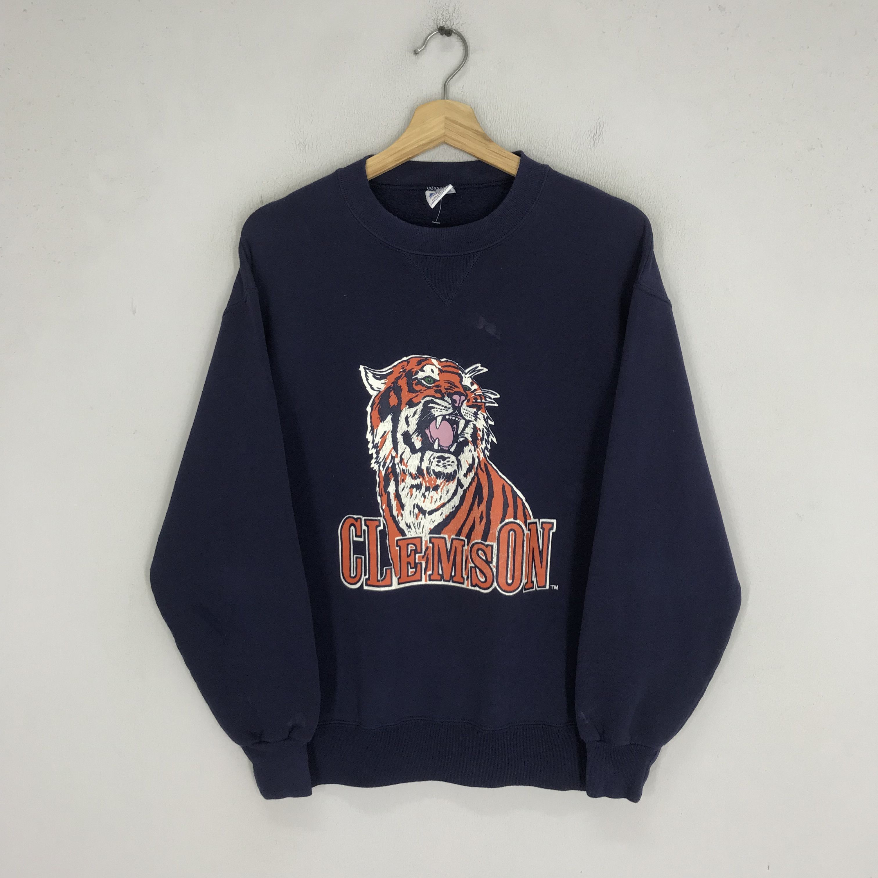NCAA Vintage 90's Clemson Tigers Ncaa Blue sweatshirt- 649 Size US M / EU 48-50 / 2 - 1 Thumbnail