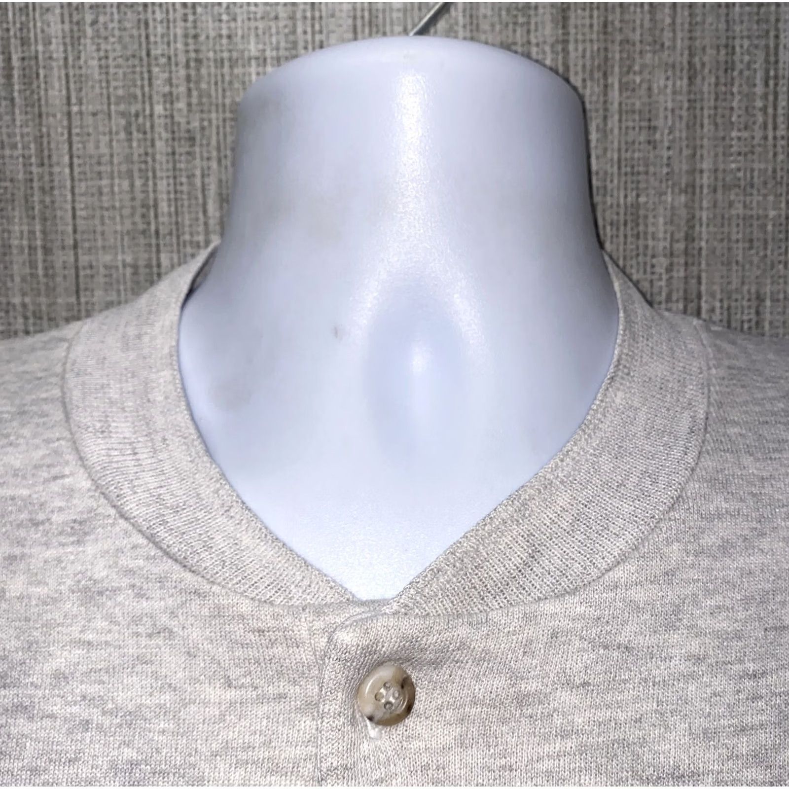 Vintage College House Sweatshirt Henley Shirt Mens L Gray Cotton Blend USA Made LANCERS Size US L / EU 52-54 / 3 - 3 Thumbnail