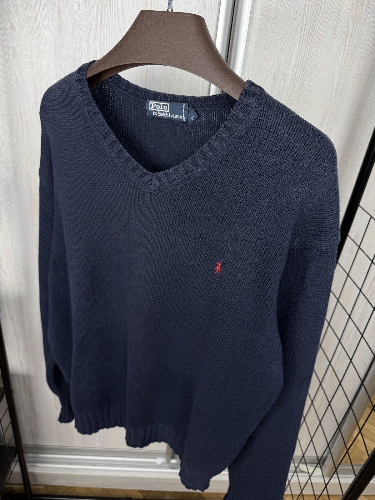 Polo Ralph Lauren Polo Ralph Lauren vintage blue knitted sweater Hong Kong Size US L / EU 52-54 / 3 - 7 Thumbnail