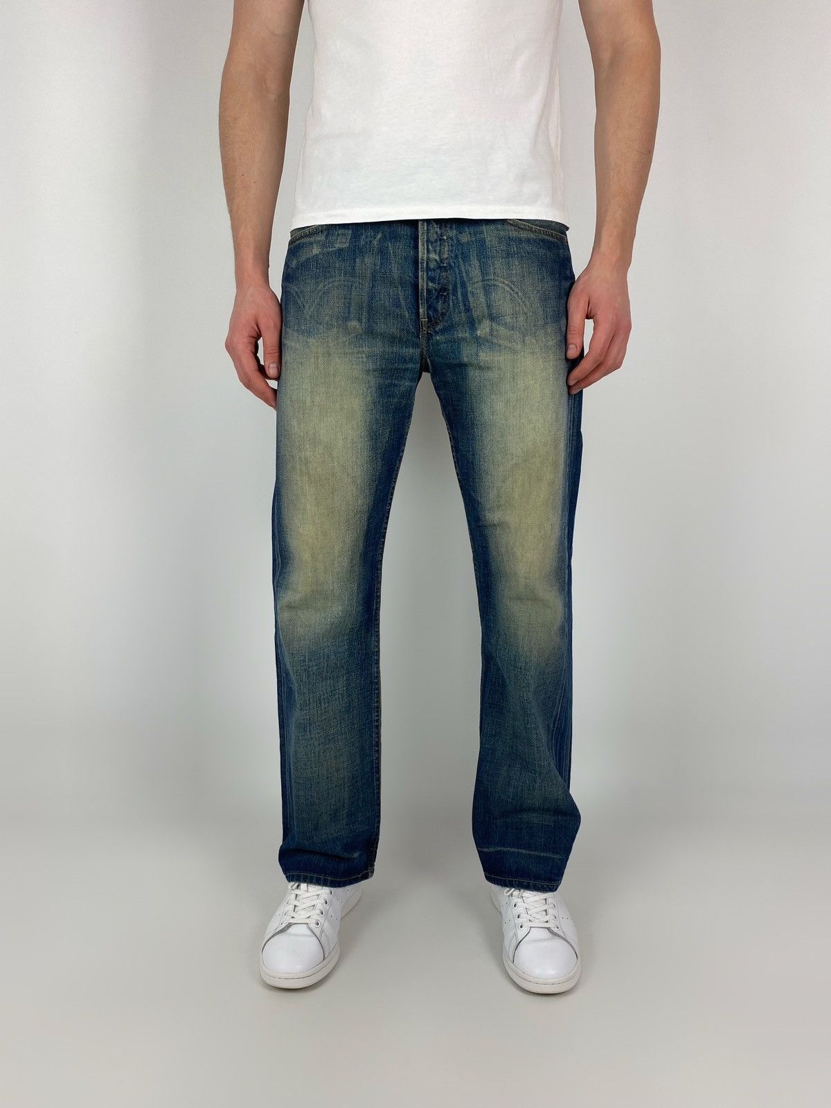 Levi's Y2K Vintage Distressed Levi’s 501 Mud Wash Denim Pants 32X30 Size US 32 / EU 48 - 2 Thumbnail
