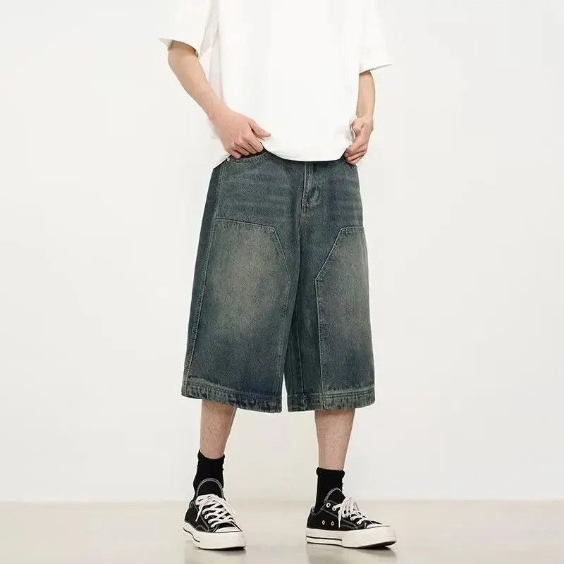 Japanese Brand Retro casual loose wide leg denim shorts Size US 32 / EU 48 - 3 Thumbnail