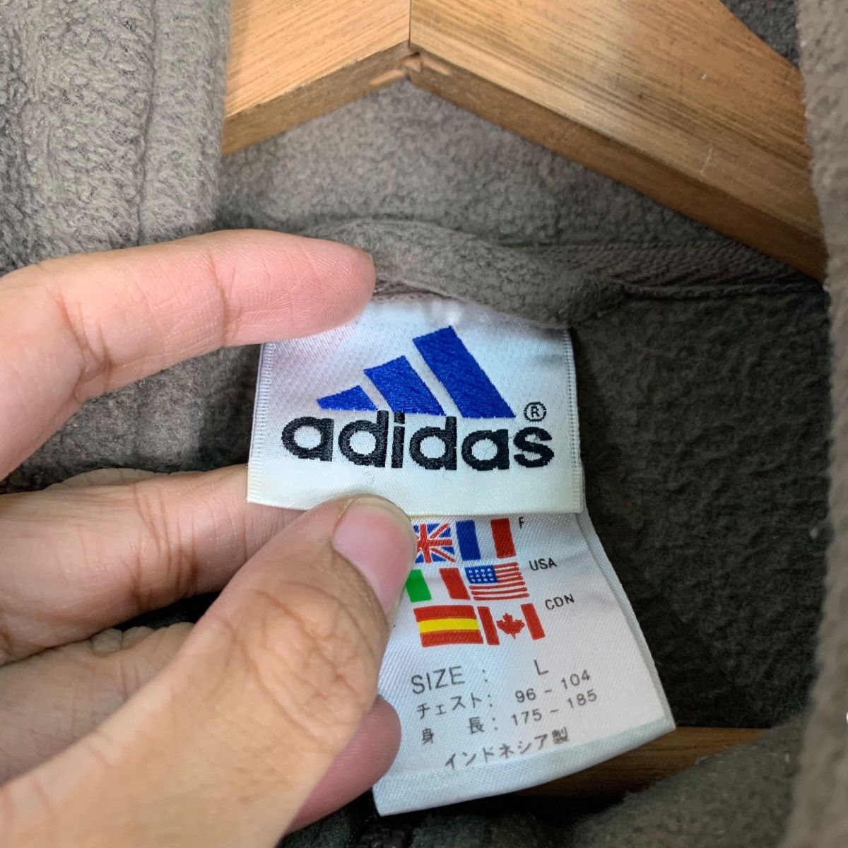 Adidas ADIDAS Half Zip Turtle Neck Pullover Fleece #0413-C19 Size US L / EU 52-54 / 3 - 11 Thumbnail