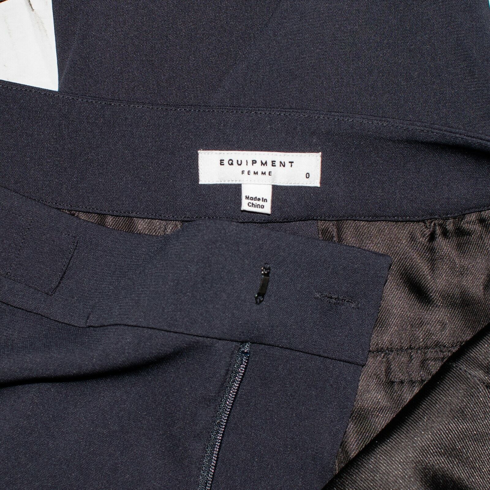 Equipment EQUIPMENT Femme Charlyne Trouser Pants Eclipse Navy Size 25" / US 0 / IT 36 - 3 Thumbnail