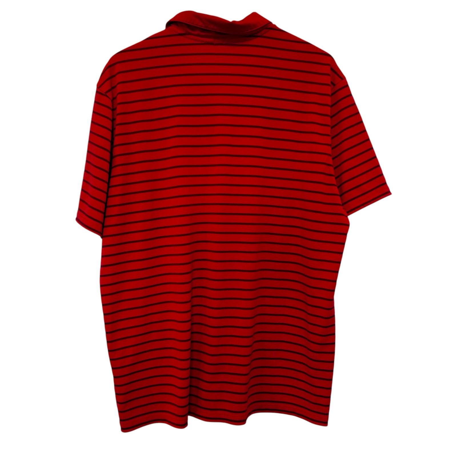 Nike Nike Golf Dri Fit Red Striped Short Sleeve Polo Sz XL Size US XL / EU 56 / 4 - 7 Thumbnail