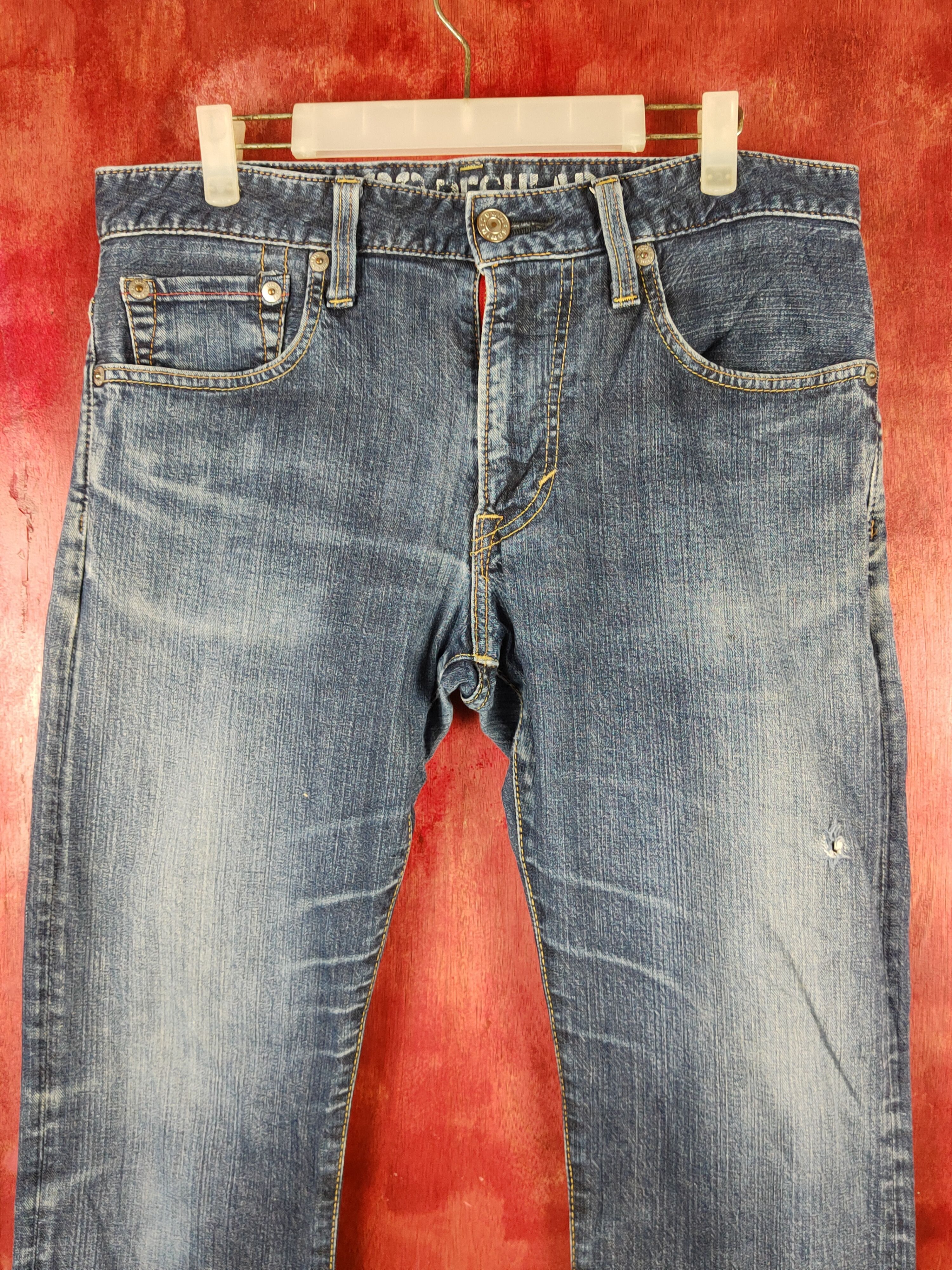 Edwin Edwin blue trip Dark Blue Distressed denim Jeans #S2205 Size US 34 / EU 50 - 2 Thumbnail