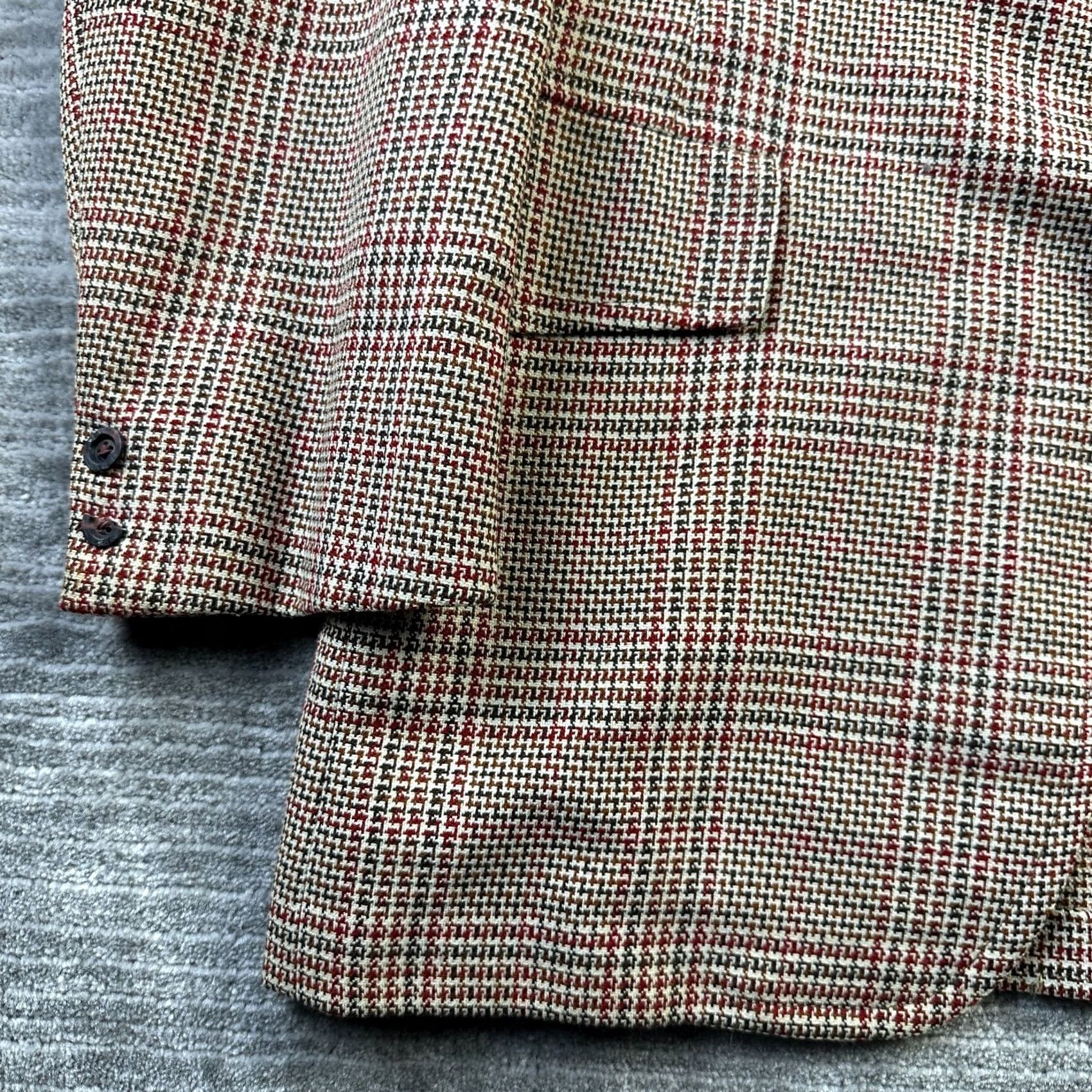 Hart Schaffner Marx VINTAGE Hart Schaffner Marx Blazer Sport Coat Mens 44S Glen Plaid Jacket 70s Size 44R - 3 Thumbnail