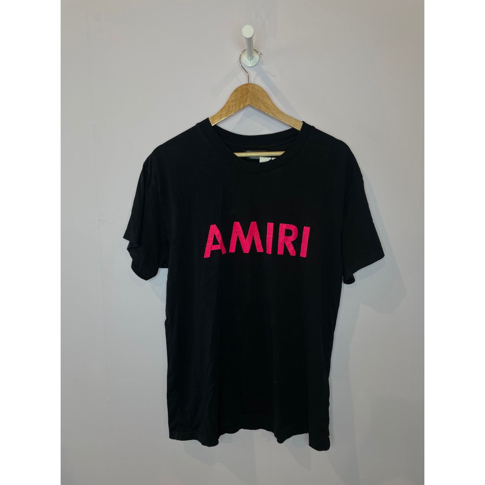 Amiri Amiri Pink Crackle Core Tee Black Used Small Size US S / EU 44-46 / 1 - 2 Thumbnail