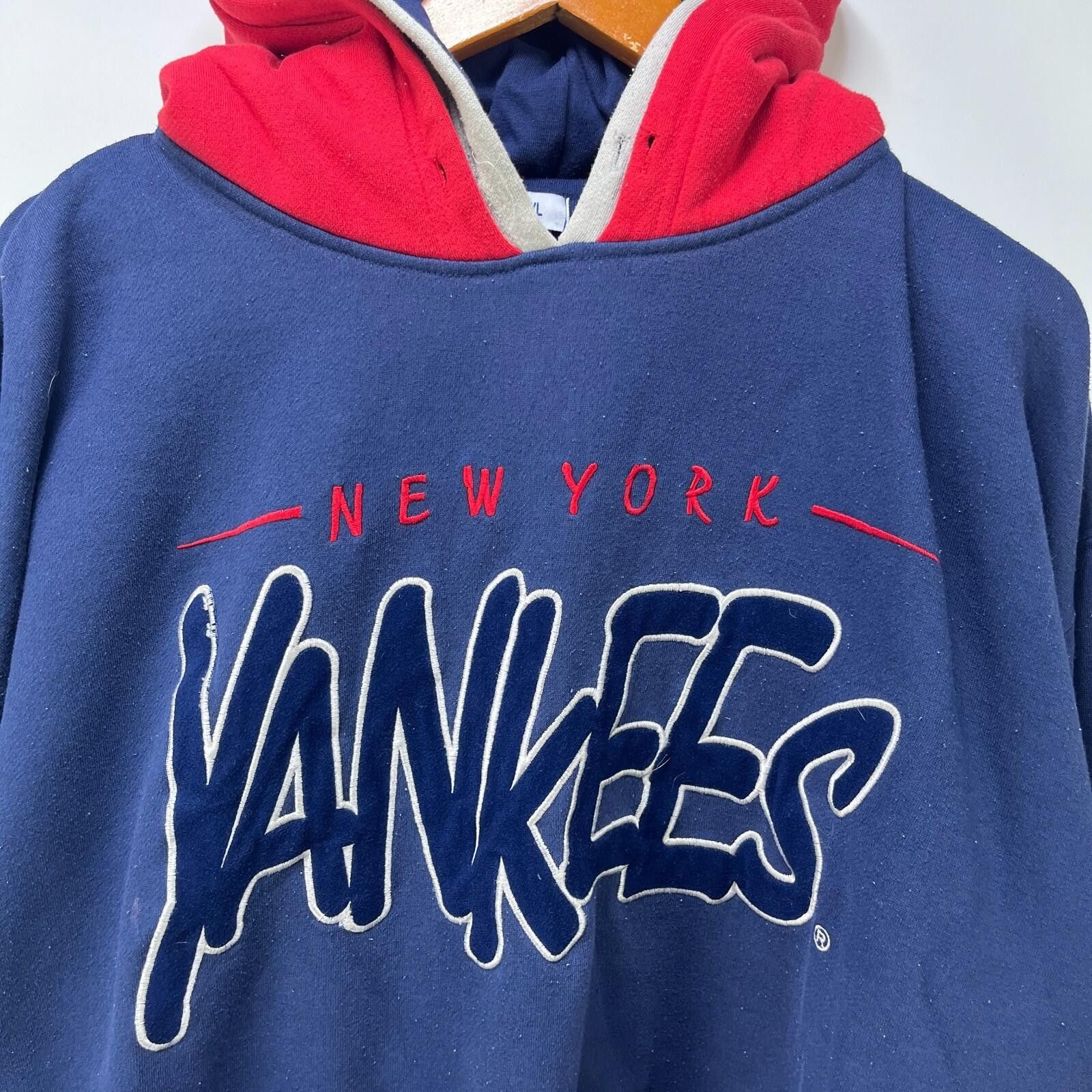 Starter Vintage 90s Starter New York Yankees Double Hood Hoodie XL Size ONE SIZE - 2 Thumbnail