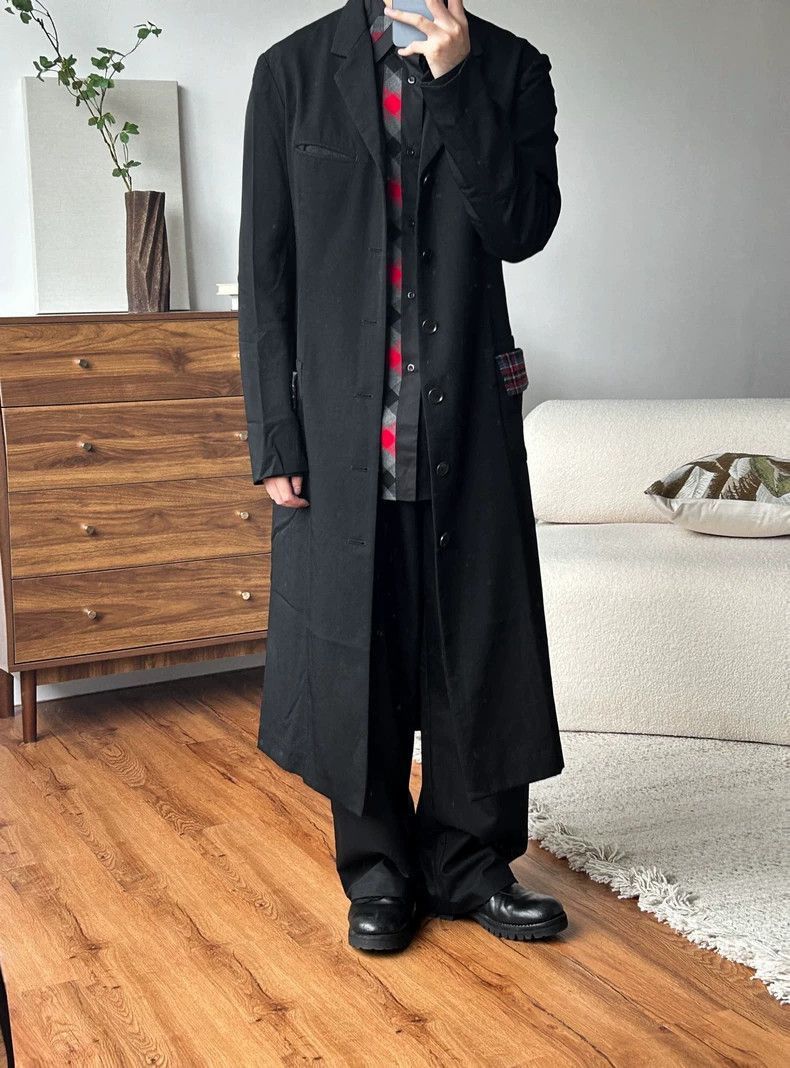 Yohji Yamamoto Yohji Yamamoto Yohji Yamamoto Wool Check Pocket Coat Size US M / EU 48-50 / 2 - 3 Thumbnail