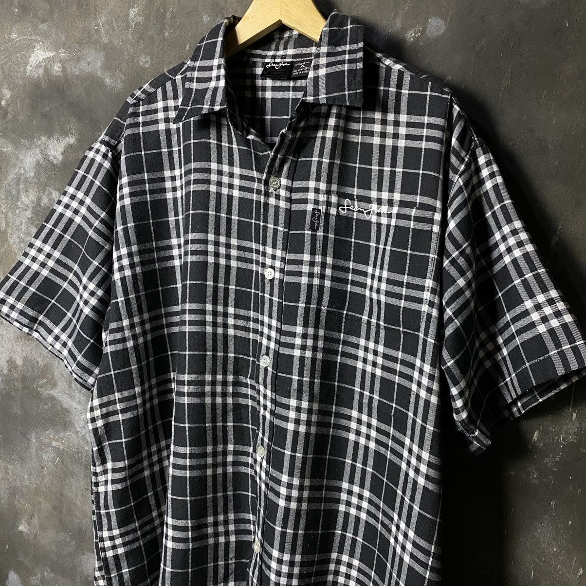 Band Tees × Sean John vintage sean john plaid shirt embroidery s/s Size US XL / EU 56 / 4 - 1 Thumbnail