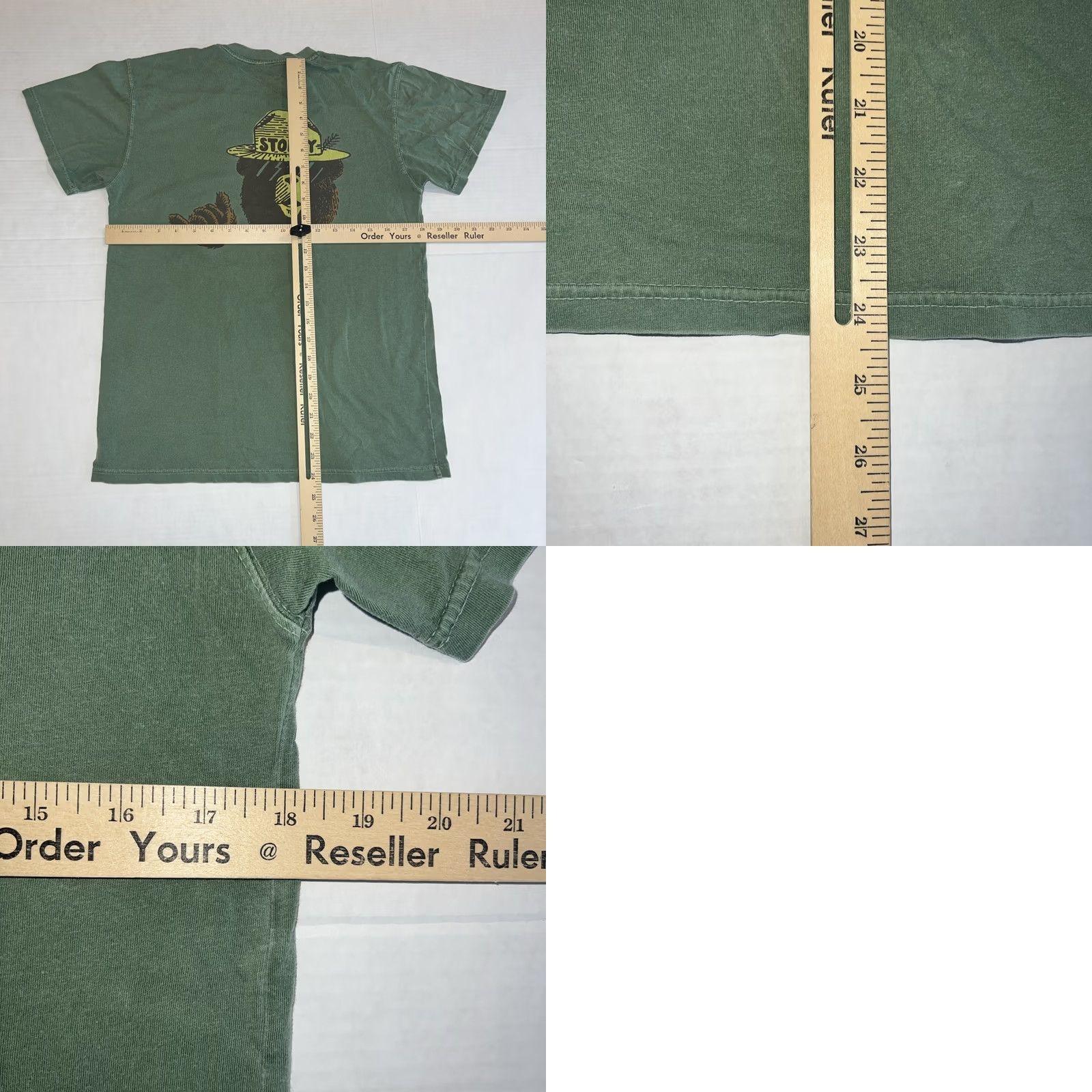 Vintage Vtg Smokey The Bear Parody ‘Stokey’ The Surfer Shirt Small Green Size US S / EU 44-46 / 1 - 8 Thumbnail