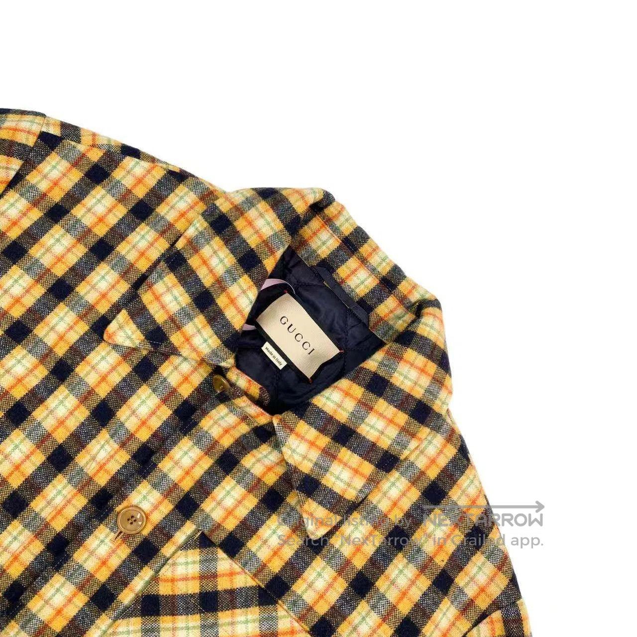 Gucci Guicci Sleeve logo check wool jacket| Size M / US 6-8 / IT 42-44 - 3 Thumbnail
