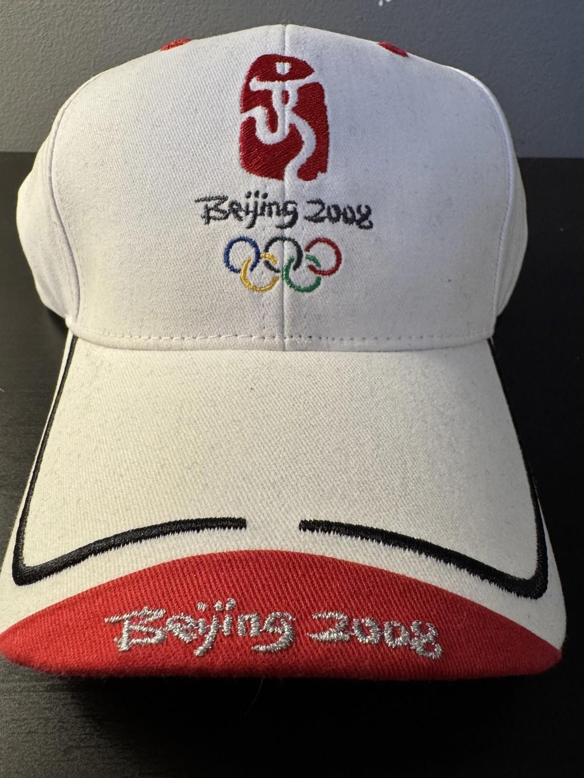 Other 2008 Beijing Summer Olympics Hat Adjustable White New w Tags Size ONE SIZE - 3 Thumbnail
