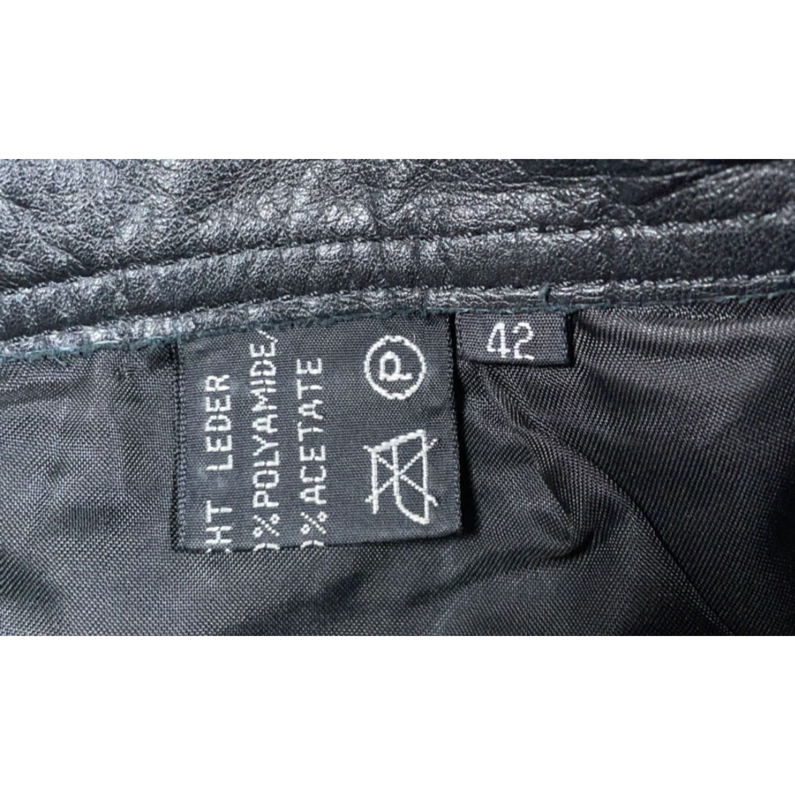 Vintage VINTAGE German Leather Motorcycle Pants Women's 30 x 29 Black Biker Buckles Moto Pants 42 Tagged Size Women Leather Gray? Size 30" / US 8 / IT 44 - 3 Thumbnail