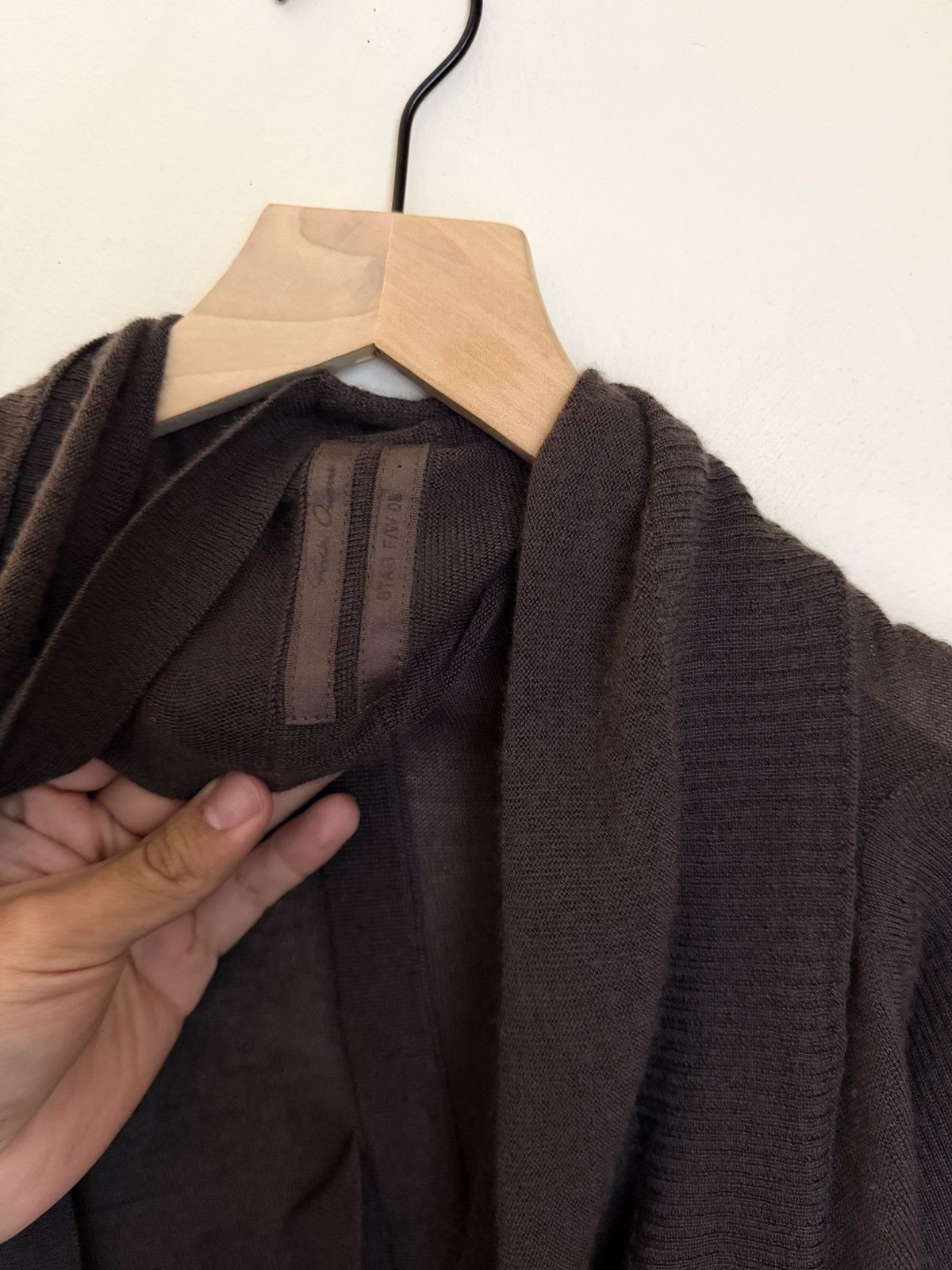 Rick Owens Rick Owens STAG FW 2008 Women’s Draped Cardigan Sweater Size M / US 6-8 / IT 42-44 - 6 Thumbnail