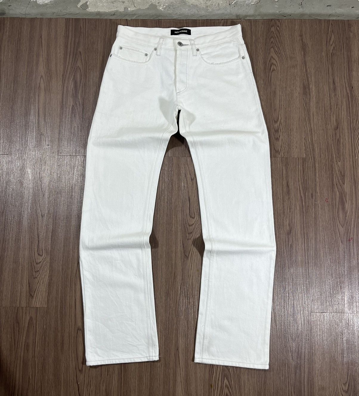 Yohji Yamamoto INED HOMME White Straight Denim Pants Made In Japan Size US 31 - 1 Thumbnail