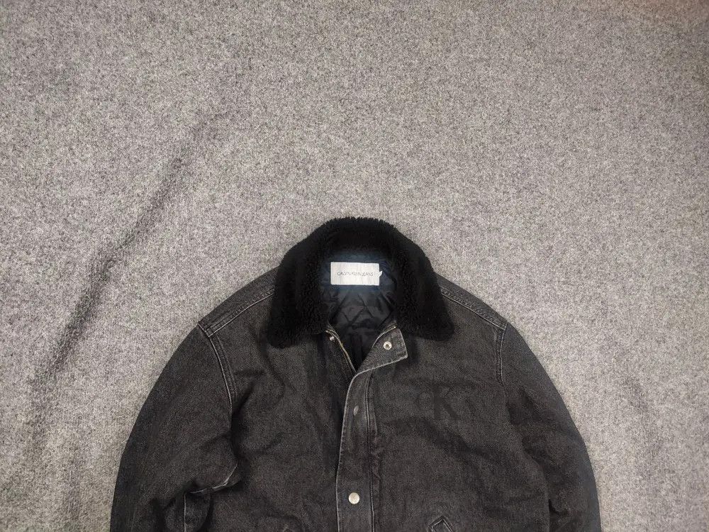 Calvin Klein Calvin Klein Jeans Sherpa Flight Bomber Denim Jacket Raf Size US M / EU 48-50 / 2 - 1 Thumbnail