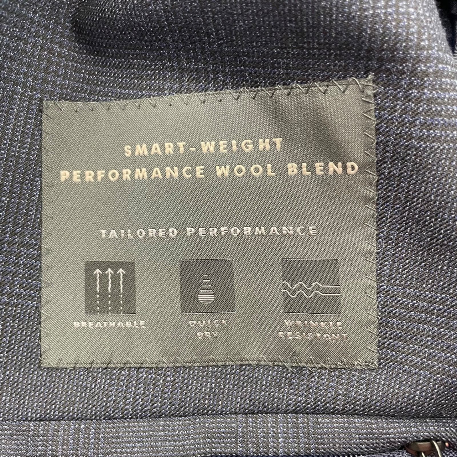 Banana Republic Banana Republic Men's Smart Weight Slim Fit Wool Suit Blue P Size 40L - 8 Thumbnail