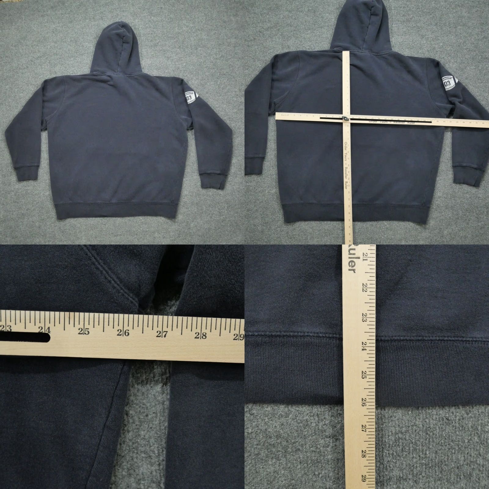 Aeropostale VINTAGE Aeropostale Hoodie Mens XL Blue Pullover Distressed Grunge Football 90s Y2K Logo Hooded Size US XL / EU 56 / 4 - 8 Thumbnail