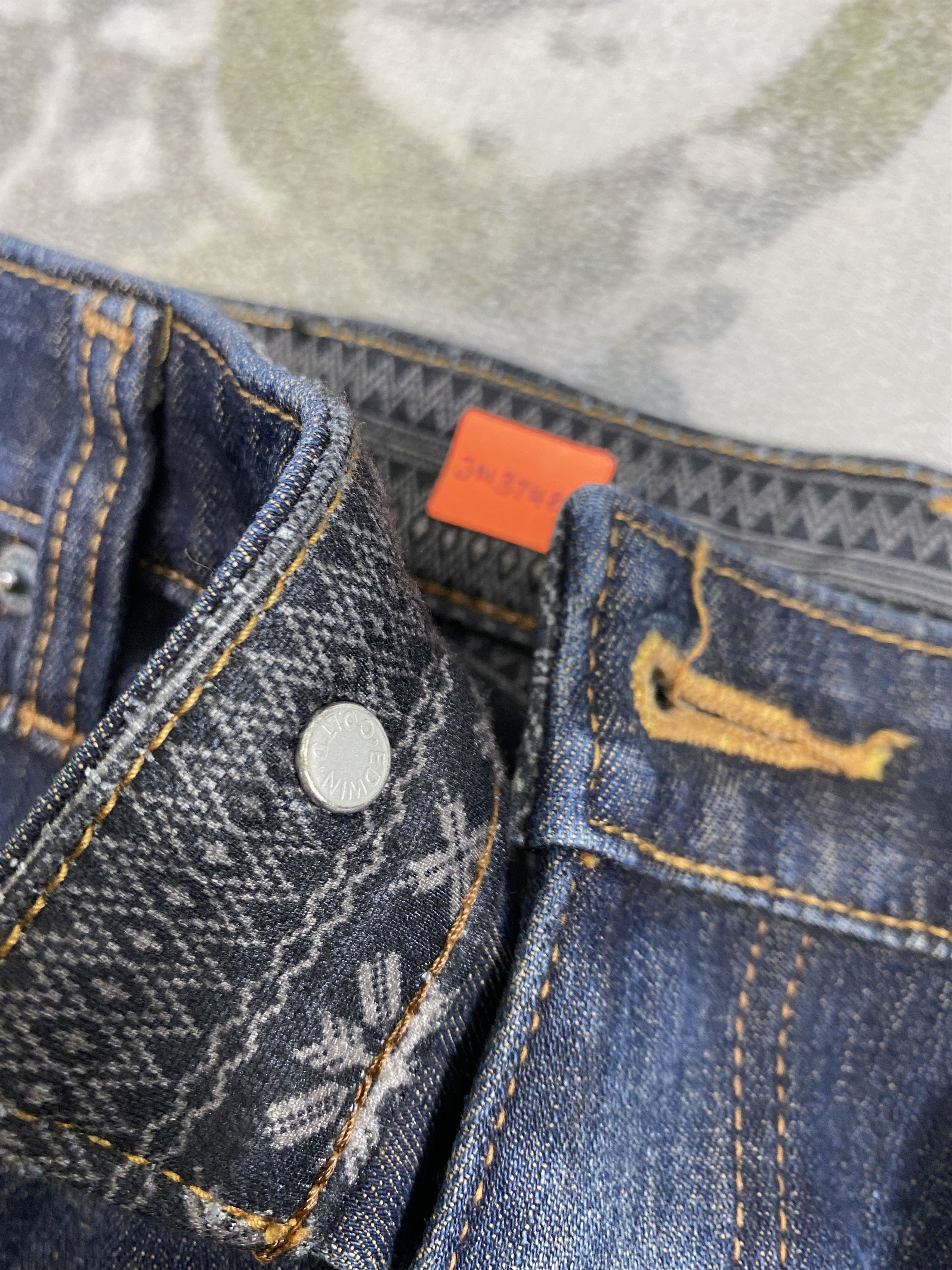 Japanese Brand Faded Blue Vintage Edwin Jeans 32x29 Denim- JN3748 Size US 32 / EU 48 - 7 Thumbnail