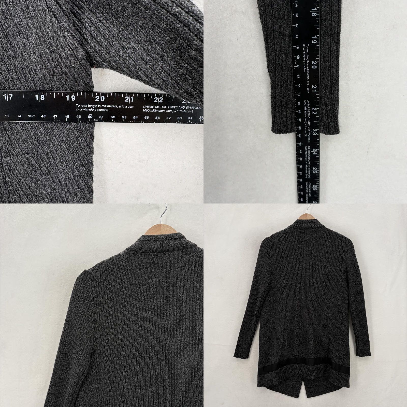 Athleta Athleta Cardigan Shirt Womens S Gray Wool Blend Zip Pockets V-Neck Long Sleeve Solid Fall Size S / US 4 / IT 40 - 8 Thumbnail