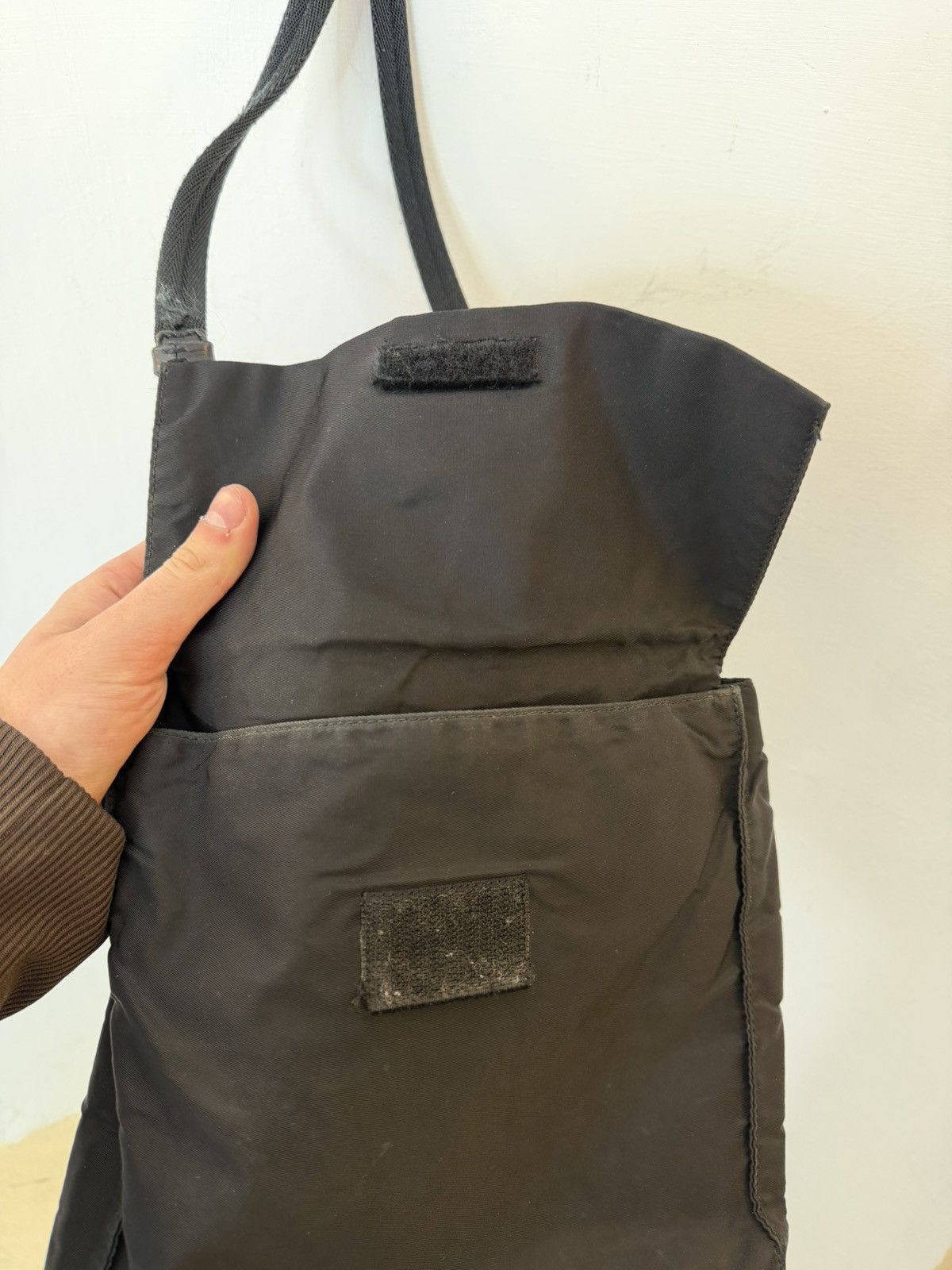 Prada Prada Logo Nylon Shoulder Bag Black Size 25x25 Size ONE SIZE - 5 Thumbnail