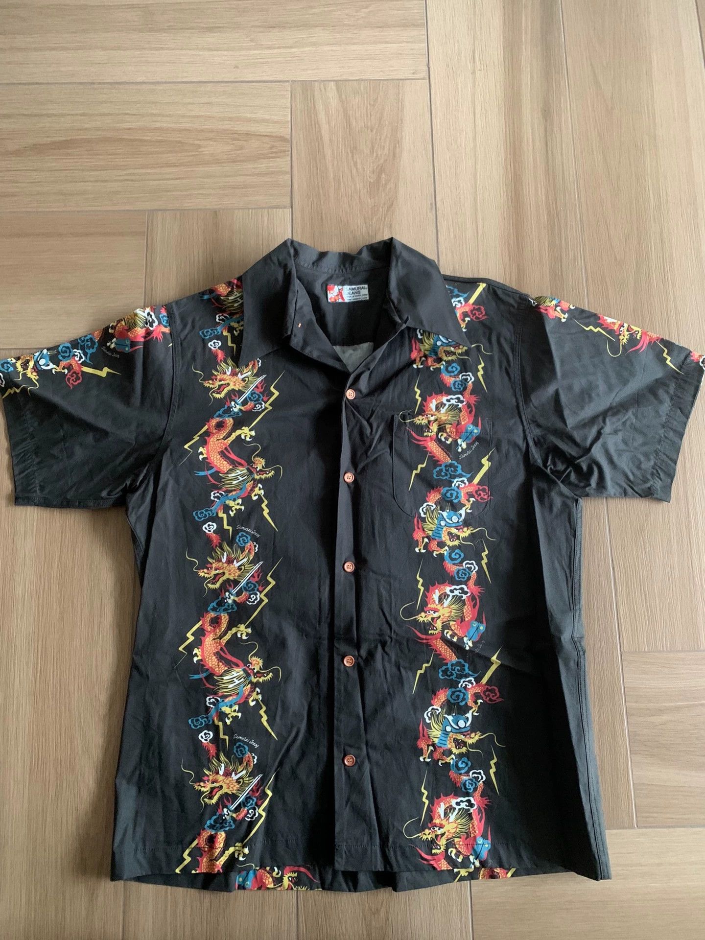 Samurai Jeans SAMURAI JEANS Japan Samurai Dragon Hawaii SS XXL Size US XXL / EU 58 / 5 - 1 Thumbnail