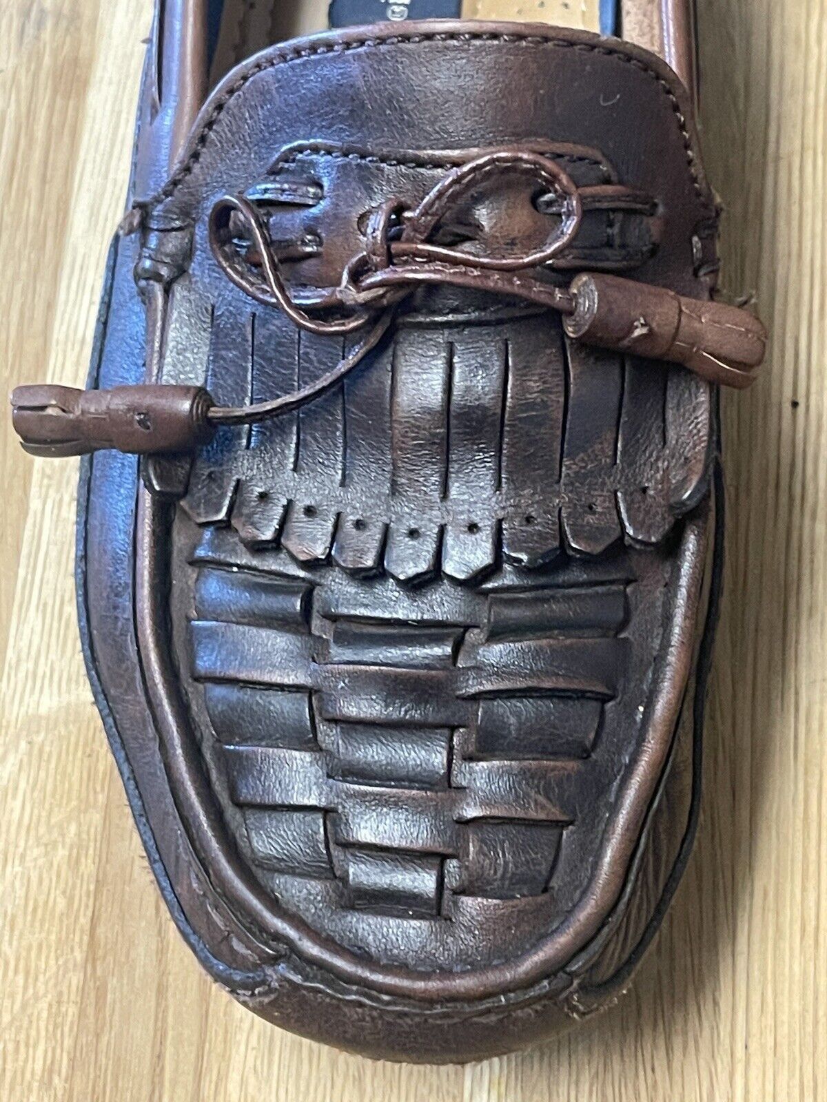 Giorgio Brutini Giorgio Brutini Shoes Men's Size 8M Woven Tassle Loafers Bro Size US 8 / EU 41 - 11 Thumbnail