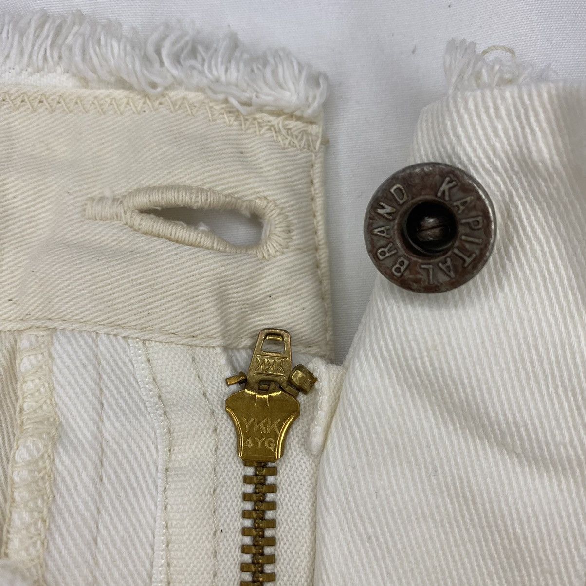 Kapital Kapital White Denim Jeans Size 28" / US 6 / IT 42 - 7 Thumbnail